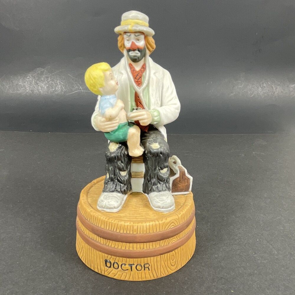 Vintage San Francisco Music Box Co. Emmett Kelly Jr. 'The Doctor' Figurine